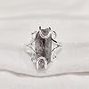 Natural Herkimer Diamond Ring, Rough Herkimer Diamond Ring, Hippie Wire Ring, 925 Sterling Silver, Womens Ring, Christmas, Thanksgiving, Handmade, Statement Jewelry, Rough Gemstone Jewelry
