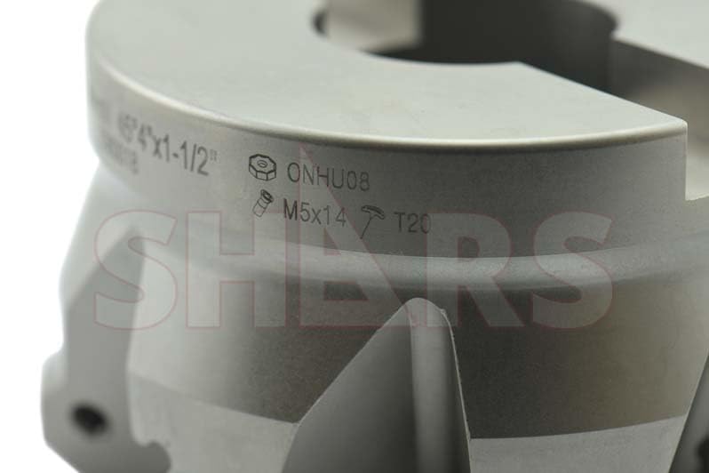 Shars 4" 45° Indexable Face Mill ONHU 16 Cutting Edge Insert + Certificate 404-2630W R[
