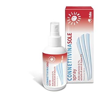 Fidia Farmaceutici ConnettivinaSole Spray - 100 ml, Preparazione Topica a Base di Acido Ialuronico ed Estratto di Semi di Avena, per Scottature ed Eritemi Solari, Azione Riparatrice e Lenitiva