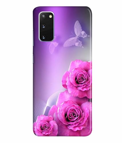 Image of Printed Hard Back Case Cover & Compatible for Samsung Galaxy S20 | Rose Flower Painting Art (Multicolor) - D1198