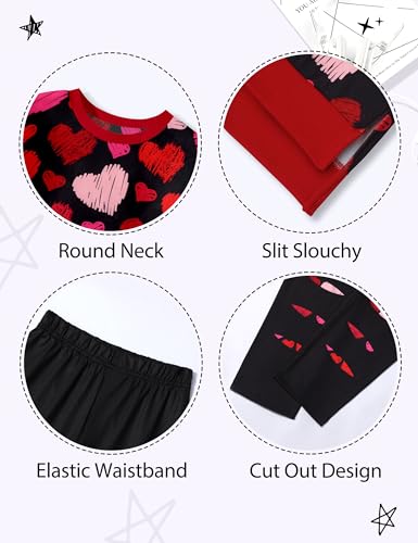 Image of Girls Clothes, Girls Outfits Tie Dye Sweatshirt Tops and Leggings Sweatpants 2 Piece Fall Winter Clothes Set 6-16T