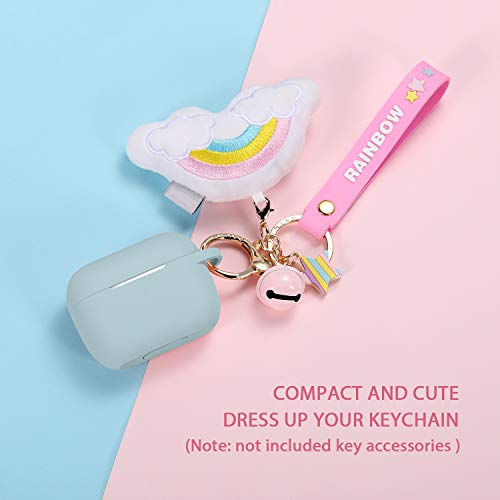 Hamile Compatible With Airpods Pro Case Protective Silicone Airpod Case Shockproof Cover Skin For Apple Airpod Pro 2019 Charging Case, With Keychain, Aqua #TOP4