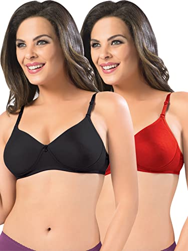 Image of SONARI Women's Non-Padded T-Shirt Bra | Wire-Free, Medium Coverage, Comfortable Polyester-Cotton Blend Fabric | Adjustable Straps, Ideal for Sports Catwalk