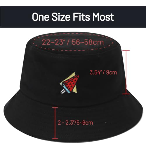 Image of Cotton Bucket Hat for Women Men Summer Travel Sun Beach Bucket Cap, Unisex Outdoor Fisherman Hat