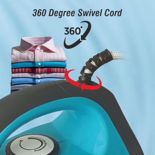 Image of BALTRA Shine 1000W Dry Iron | Press Iron for Clothes, Shock Proof Body 360 Swivel Cord, Non-Stick Soleplate, Adjustable Temperature Control, Lightweight & Durable Iron for Effortless Clothes Pressing