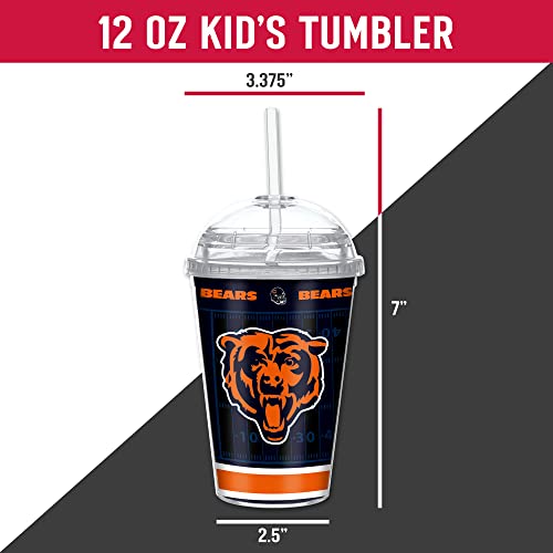 Image of Rico Industries NFL Football Rookie of The Year 12oz Acrylic Tumbler, Youth Tumbler with Swirly Straw