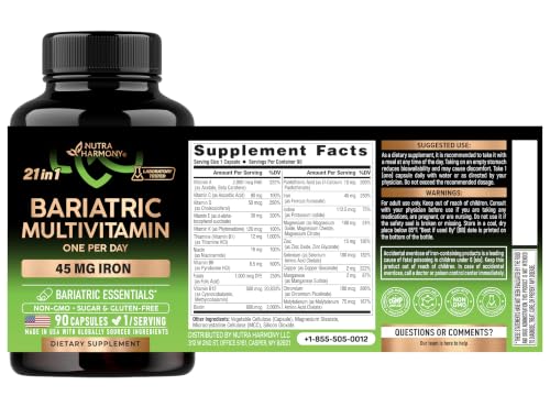 NutraHarmony Bariatric Multivitamin with Iron
