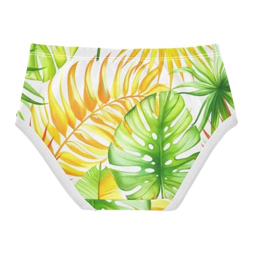 Tropical Leaves Monstera Toddlers Underwear Floral 2t Cotton Little Girl Panties Print Briefs Girls Undies2