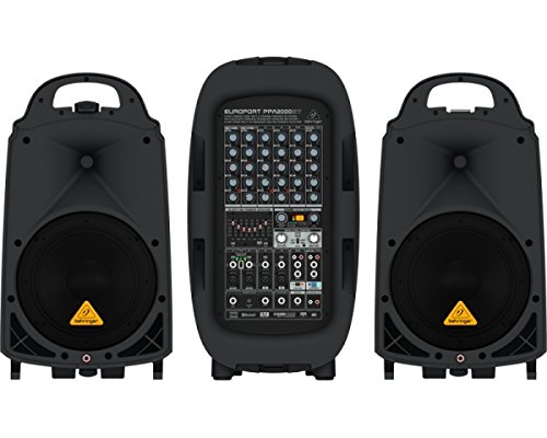 BEHRINGER, 8 PPA2000BT Ultra-Compact 2000-Watt 8-Channel Portable Pa System with Bluetooth Wireless Technology Black