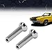 PIT66 Cars Ribbed Door Lock Knobs Compatible with GM 1968 1969 1970 Chrome Plastic 1 Pair