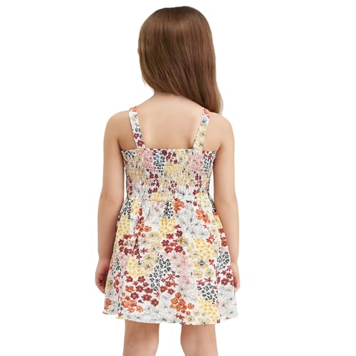 Image of Cotton Shierred Fit & Flare Dress for Girls