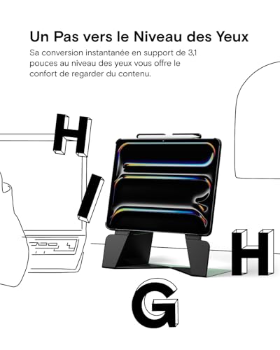 Étui iPad Air M2 2024 11 pouces avec support 4 angles en cuir végétalien - 4
