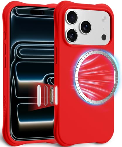Coque iPhone 17 Pro MagSafe silicone liquide antichoc noir