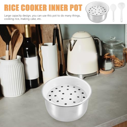 COLLBATH Rice Cooker Inner Pot Replacement 3L Stainless Steel Non-Stick Inner Lid Suitable for Cooking Rice Soup and Baking - Image 6