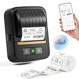 NADAIIN Label Maker Machine with Tape, Bluetooth Label Makers, Portable Thermal Label Printer Easy to Use for Small Business, Home, Office, School, Barcode, Address, Sticker Printer for Phone