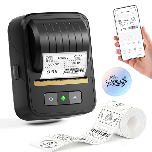 NADAIIN Label Maker Machine with Tape, Bluetooth...