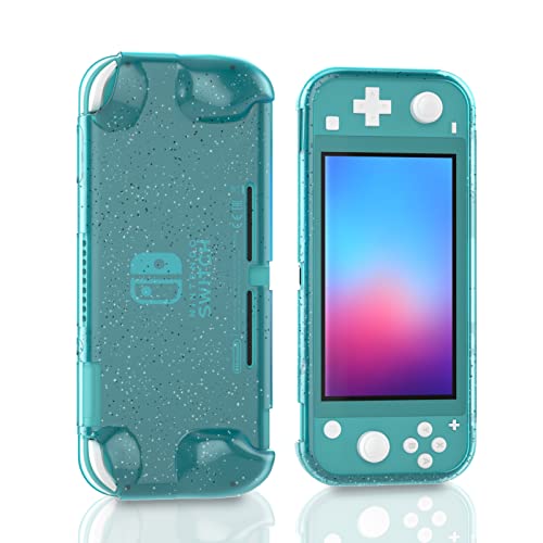 Glitter TPU Case for Nintendo Switch Lite, Glitter Protective Case for Nintendo Switch Lite-Turquoise