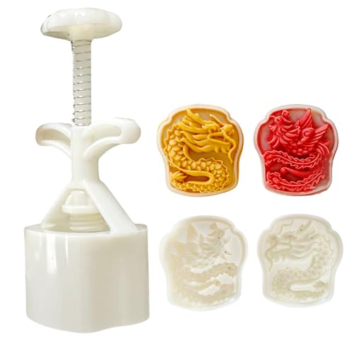 Stampo per torta di luna, pressato a mano, con 2 paste di francobolli, per dolci tradizionali