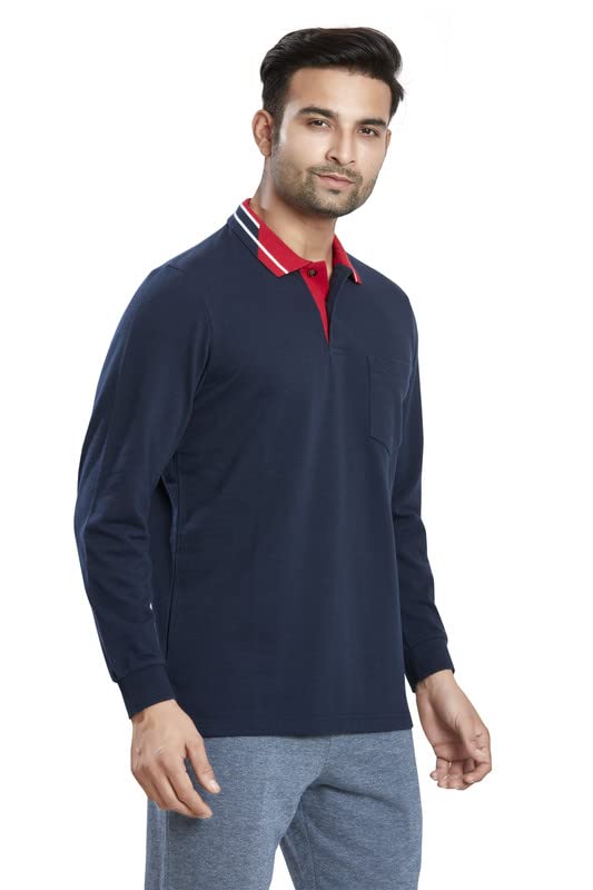 Image of Celsius Men's Polo Collar Full Sleeve T Shirt