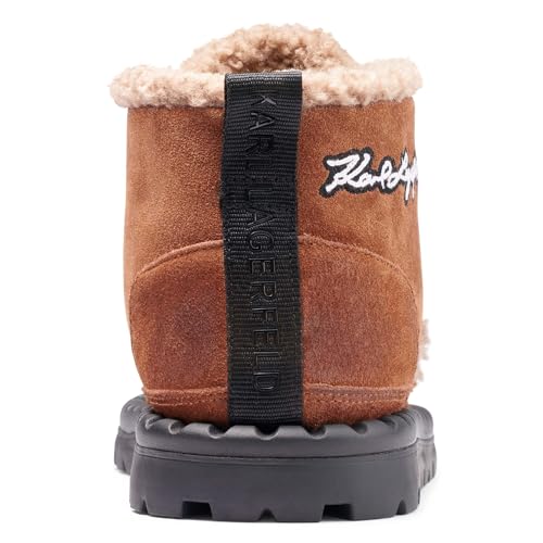 KARL LAGERFELD mens Suede Chukka Boot Faux Shearling Lining Boot2