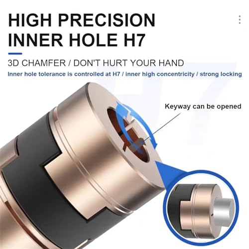 Accouplement flexible Oldham en aluminium pour éliminer les vibrations