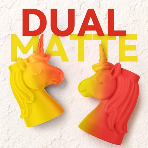 Image of SUNLU Dual Color Matte PLA Filament 1.75mm, Matte 3D Printer PLA Filament, PLA Filament 1kg Spool (2.2lbs), Dimensional Accuracy + /- 0.02mm, Yellow Red