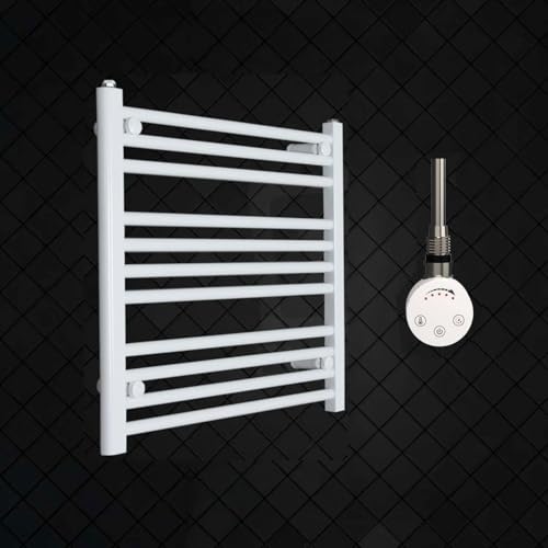 Radiador Toallero Eléctrico Blanco 70x60 cm con Termostato 300W