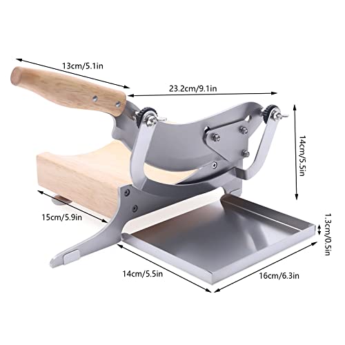 Cortadora manual de carne acero inoxidable ajustable miniatura 2
