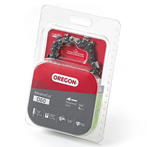 Oregon D60 AdvanceCut Replacement Chainsaw Chain for 16-Inch Guide Bars, 60 Drive Links, Pitch: 3/8", .050" Gauge, Fits Stihl, Husqvarna, Echo, Poulan, Craftsman and More by Oregon - Used condition - US$8.89