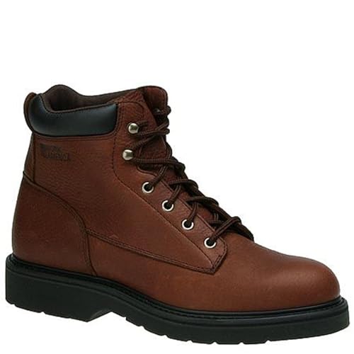 Work America Men's Steel Toe 6" Brawny Leather Work, 8 2E US, Brown