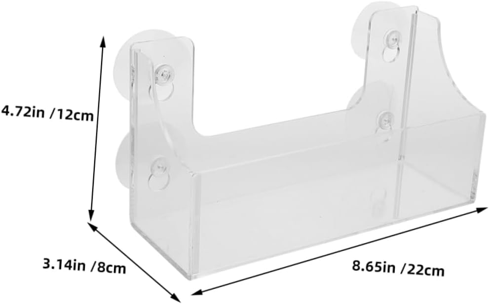 2pcs Suction Cup Beverage Rack Acrylic Storage Shelf for Fridge Door Drink Organizer for Home and Office Easy to Install Space-Saving Design