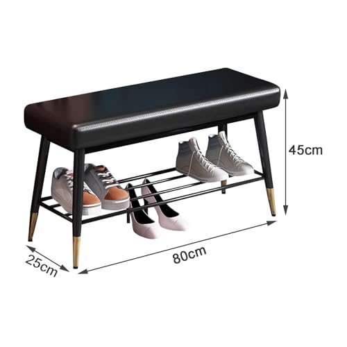 Banc de rangement entrée en métal noir pour optimiser vos espaces