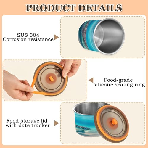 Contenedor Hermético de Acero Inoxidable Blueangle 500 ml miniatura 4