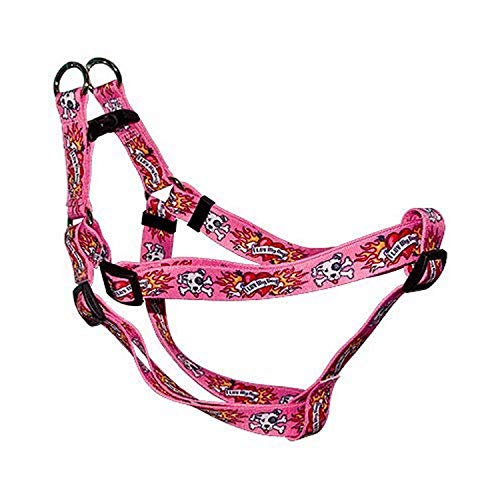 Image of Yellow Dog Design Standard Step-In Harness, I Luv My Dog Pink, Extra Small 4.5 inch - 9 inch