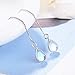 Elegant 925 Sterling Silver Drop Earrings Colorful Droplet Dangle Threader Earrings For Women