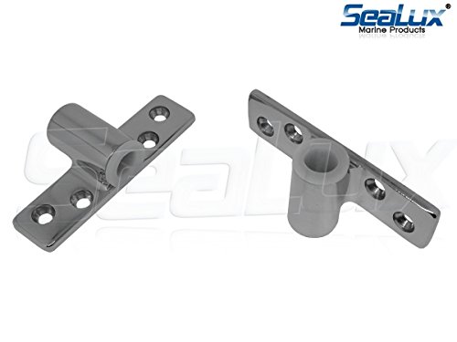 SeaLux Marine 316 Stainless Steel Side Mount Oarlock Sockets for 1/2" shank ( Pair)
