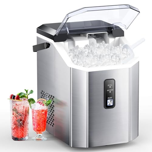 COWSAR Nugget Ice Maker Countertop, Chewable Nugget Ice Cubes Machine, ...