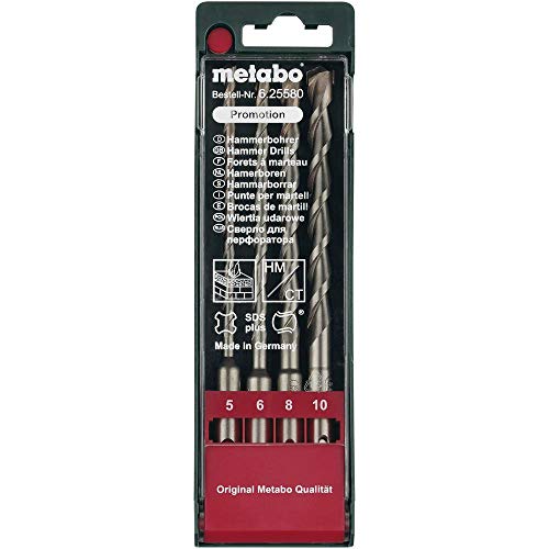 Metabo SDS-plus SP Bohrersatz – 625580000 – Für Präzises und Effizientes Bohren in Beton und Mauerwerk – 4-teilig – 5 bis 10mm Metabo SDS-plus SP Bohrersatz – 625580000 – Für Präzises und Effizientes Bohren in Beton und Mauerwerk – 4-teilig – 5 bis 10mm