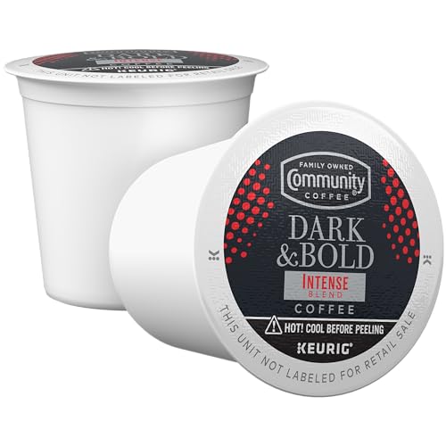 Image of Community Coffee Dark & Bold Intense Blend 24 Count Coffee Pods, Compatible with Keurig 2.0 K-Cup Brewers, 24 count (Pack of 1)