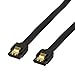 Produktbild BIGtec 0,15m SATA Kabel S-ATA 3 Datenkabel Anschlusskabel HDD SSD 6GBit/s Stecker L-Type/L-Type 15cm vergoldet gerade/gerade serial ATA Verriegelung Farbe schwarz