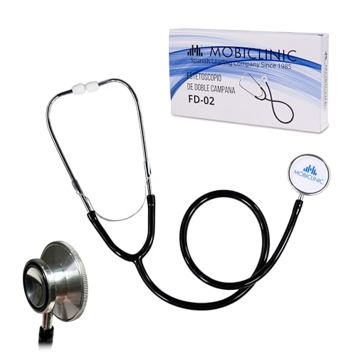 Fonendoscopio doble campana | aluminio negro mobiclinic