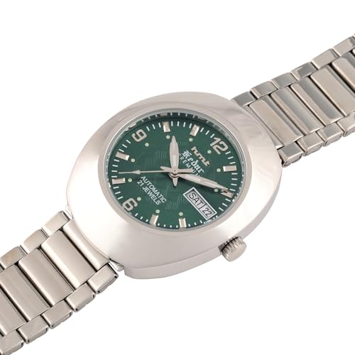 Image of hmt Kedar Premium Green Dial 21 Jewels Analogue Day and Date Automatic Watch for Men