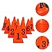BESPORTBLE Numbered Cones 10PCS Plastic Training Traffic Cones Agility Field Marker Cones for Soccer Basketball Football Drills Training Outdoor Activity Or Events Pro Disc Cones