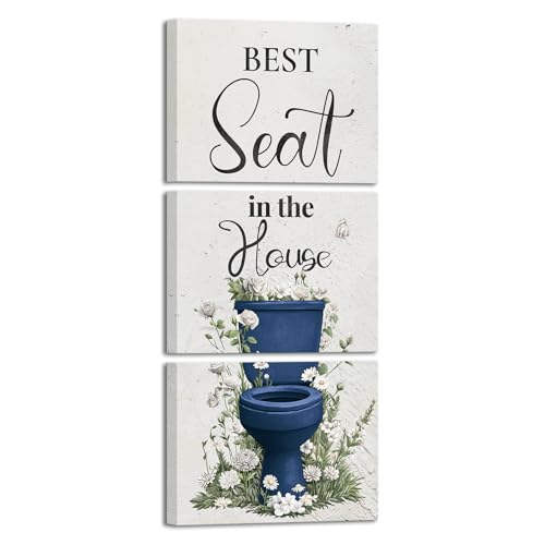 sechars Best Seat in the House Wall Art Funny Bathroom