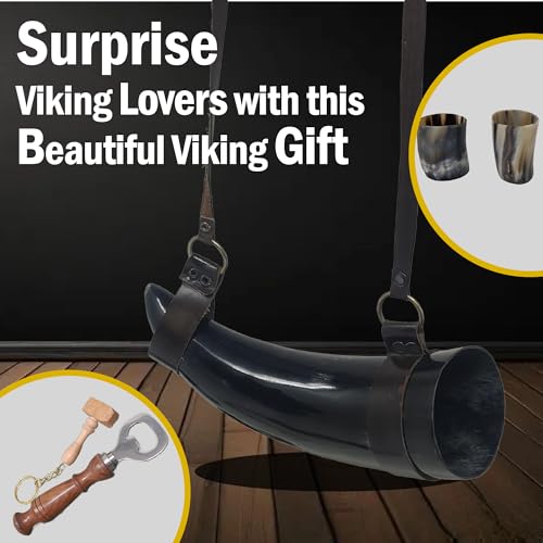 Galaxy Indiacraft Chifre de boi Viking | Caneca | Copo para cerveja, hidromel, vinho, copo de shot,