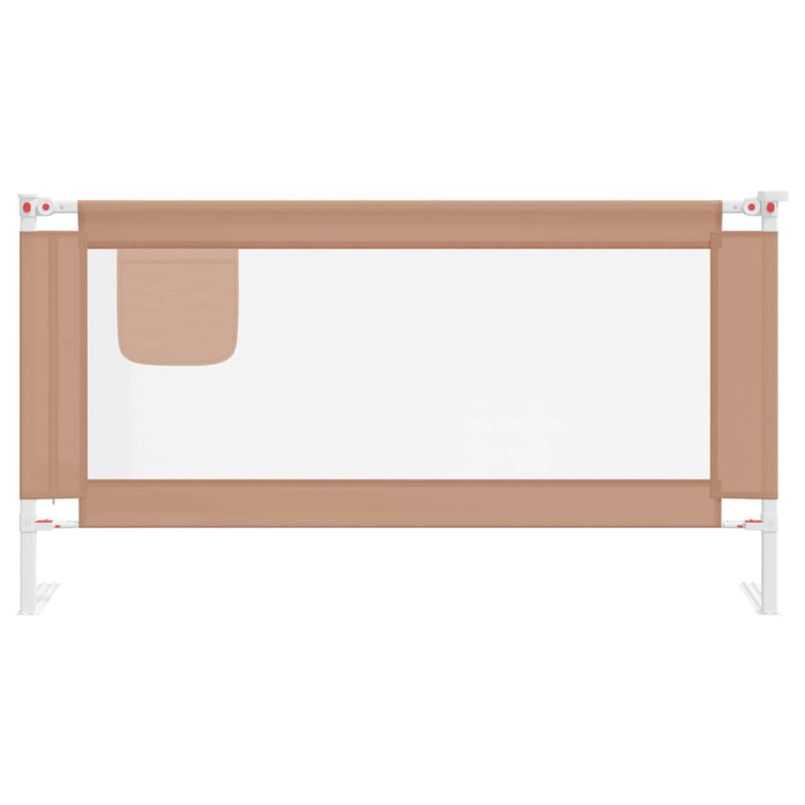 Leepesx Barandilla de Seguridad Cama de niño, Barrera Cama, Baranda De Seguridad para Niños, Protector Pared Cama Niños, Valla Seguridad Infantil Cama, Gris Taupe Tela 160x25 cm