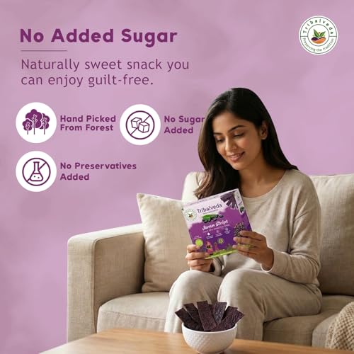 Image of Tribalveda Whole Dried Jamun Strips - 160 gm (Pack of 2)