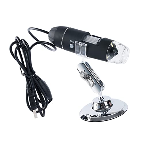 CIYODO 1600x Digital Microscope for Phone Camera 8 Led Magnifier Scope Metal Stand Magnification Compatible