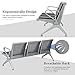 Kinfant Waiting Room Chairs for Guest Reception Office Reception Guest Bench for Airport Hospital Bank Salon Barber Hall Room Conference (3-seat)