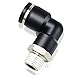TAILONZ PNEUMATIC Male Elbow 3/8 Inch Tube OD x 1/4 Inch NPT Thread 90 Push to Connect Fittings PL-3/8-N2 (Pack of 10)